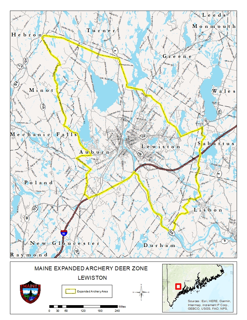 Expanded Archery Map for Lewiston